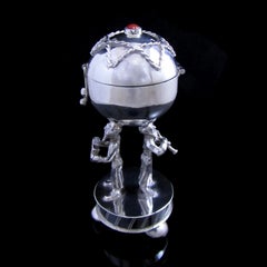 Fine Antique Imperial Russian Silver Judaica Spice Shaker, 1894