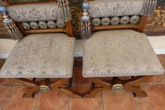 Pair of Mid-20th Century Carlo Bugatti Style Throne Chairs