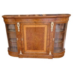 Antique Regency Walnut Credenza Bookcase by Gillows, circa 1820