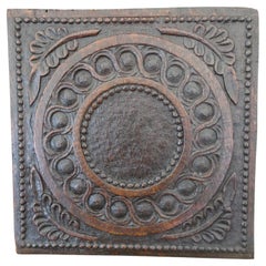 Antique 17th Century Naturalistic Carved Oak Panel, circa 1680