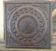 Antique 17th Century Naturalistic Carved Oak Panel, circa 1680