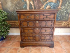 Antique 17th Century English Country Oak Chest of Drawers, circa 1630