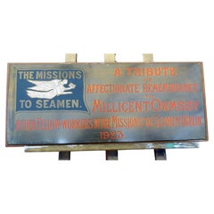 Antikes Schild der „Maritime Mission“ für Seeleute aus dem frühen 20. Jahrhundert, Dublin