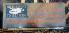 Antikes Schild der „Maritime Mission“ für Seeleute aus dem frühen 20. Jahrhundert, Dublin