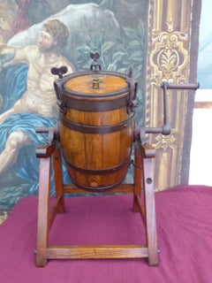 Antike viktorianische Butterkanne mit Ständer, um 1860
