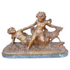 Large Antique Gilt Putti Centrepiece Sculpture circa 1820