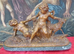 Large Antique Gilt Putti Centrepiece Sculpture circa 1820