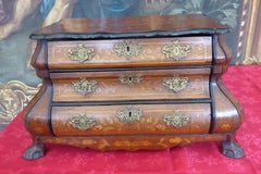 Antique Dutch Floral Marquetry Tabletop Chest, circa 1820