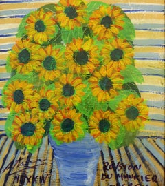 Royston du Maurier-Lebek Still Life Painting with Yellow Daisies