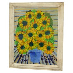 Royston du Maurier-Lebek Still Life Painting with Yellow Flowers