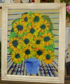 Royston du Maurier-Lebek Still Life Painting with Yellow Flowers