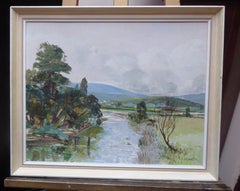 Walter Leslie Fenner, Downland View, Mid Century Impressionist Oil Painting