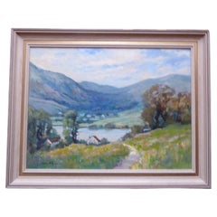 John Stephens, Lake Coniston Landscape, Mid Century Impressionist Oil Painting