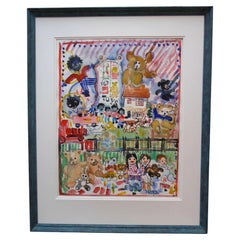 Daphne Beak Alexander, Toy Town, British Watercolour Painting