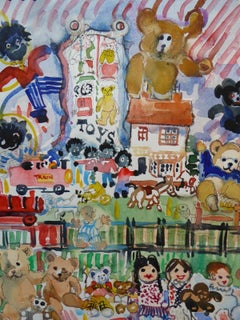 Daphne Beak Alexander, Toy Town, British Watercolour Painting
