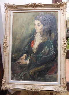 Margaret Milne, Portrait, Royal Academy Exhibited Artist Mid Century Painting