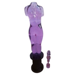 Romano Donà Monumental Alexandrit Neodymium Murano Glass Nude Sculpture 1/1