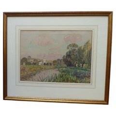 Henry Samuel Merritt, Antique Riverside View, Landscape Watercolour Painting