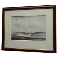 J. S. C. McEwan Brown, Mud Flats, Impressionist Watercolour Painting 1930s