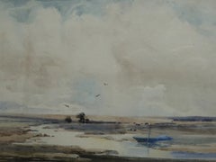 J. S. C. McEwan Brown, Mud Flats, Impressionist Watercolour Painting 1930s