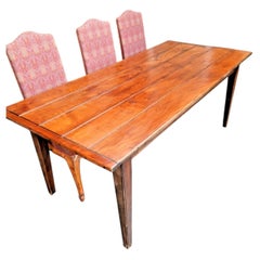 Antique French Provincial Fruitwood Refectory Dining Table