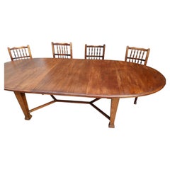 Antique Edwardian Hayrake Extending Refectory Dining Table, Seats Ten