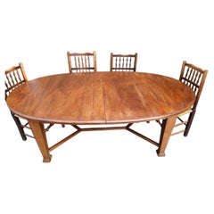 Antique Edwardian Hayrake Extending Refectory Dining Table, Seats Ten