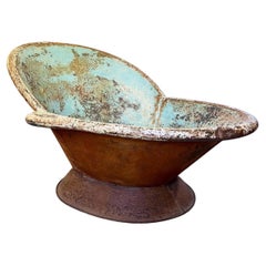 Antique 19th Century English Victorian Sitz Hip Bath, Mid 19th Century