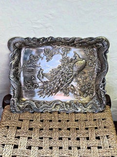Antique Meiji Period Japanese Ornate Serving Tray, circa 1900