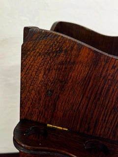Antique Edwardian Oak Smoker’s Pipe Cabinet with Folding Pipe Rests, circa 1900