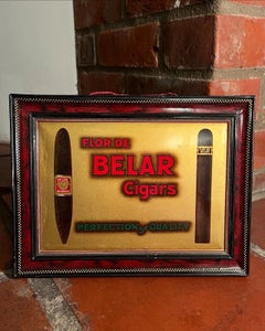 Werbedisplay für Tabakwaren aus der Mitte des Jahrhunderts: „Flor de Belar“-Zigarren-Dose