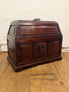 Mid-20th Century Jacobean Revival Carved Oak Table Coffer