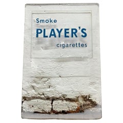 Early 20th Century Player’s Cigarettes Reverse-Printed Glass Advertising Panel