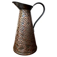 Antique Arts and Crafts Copper Hot Water Jug by Joseph Sankey & Sons, circa 1900