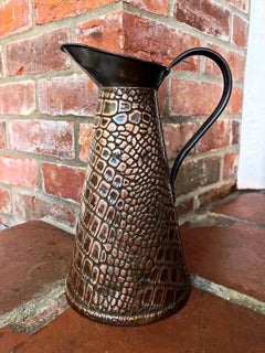 Antique Arts and Crafts Copper Hot Water Jug by Joseph Sankey & Sons, circa 1900