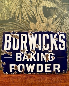 Fine Early 20th Century Borwick’s Baking Powder Enamel Advertising Sign