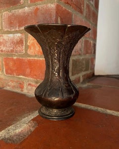 Antique 19th Century Japanese Bronze Baluster Vase