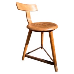 1930s German Industrial Machinist’s Stool by AMA Elastik Fabrikstuhl