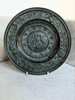 Antique 19th Century Victorian Grand Tour Bronze Plate