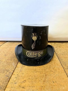 Antique Edwardian Top Hat Money Box Tin by W. M. Livens & Co., circa 1907