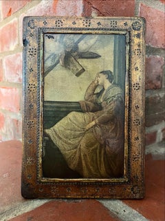 Early 20th Century Liberty of London Pre-Raphaelite Style Printed Wooden Panel