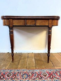 Antique George III Mahogany Fold-Top Georgian Tea Table, circa 1800