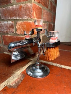 Art Deco Figural Female Figure Crumb Tray Set on Stand