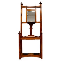 Antique English Arts and Crafts Oak Hall Stand, circa 1900