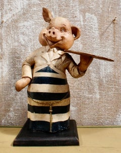 Antique Edwardian Butcher’s Shop Advertising Pig, circa 1910