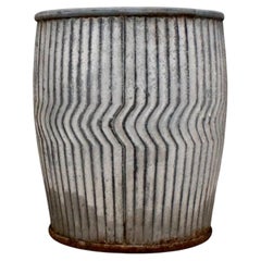 Vintage English Galvanised Dolly Tub Planter ca. 1940