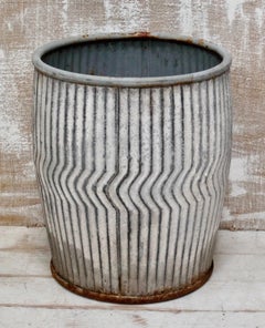 Vintage English Galvanised Dolly Tub Planter ca. 1940
