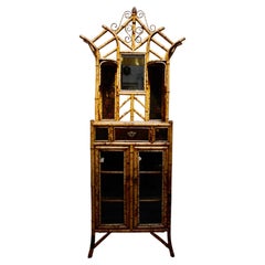 19th Century Victorian Japonisme Aesthetic Movement Bamboo Display Cabinet