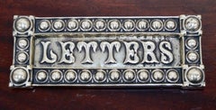 Antique Victorian Brass Letter Plate by James Cartland & Sons, circa 1899