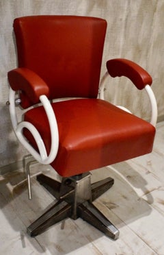 Poltrona da barbiere in stile Art Déco d’epoca, intorno al 1930